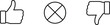 © Shawon's Creation - Thumbs Up Down and Cross Mark Icons Set for Feedback. Vector illustration
