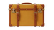 © Femke - Isolated yellow vintage suitcase for business travel, baggage and personal belongings