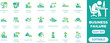 © Sweet - Business Failure and Economic Crisis solid icon set. Featuring Bankruptcy, project failure, profit drop, Cash Burn, and Market Loss. Perfect vector icons for risk management and financial analysis.