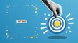 © tonstock - Creative paper collage of a hand holding a target with a star representing business success and goal achievement.