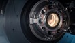 © Monmeo - Precision Machining: An up-close view reveals the intricate detail of the wheel hub assembly, showcasing the craftsmanship and functionality of the mechanism.