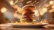 © 仲舒 董 - Burger with fries on plate