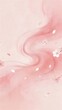 © henvryfo - Soft pink watercolor background with flowing waves and floating cherry blossom petals