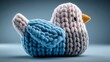 © Julia - The serene blue paper dove on a yarn cloud, featuring embossed script and a decorative border