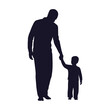 © MohammadHasanur - Father and son silhouette illustration flat design vector