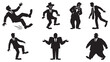 © Riki - Collection of Silhouetted Businessmen in Various Poses and Situations.