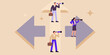 © PabanBiswas - Businesspeople navigating choices and directions with strategic vision