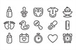 © Icon Nest - Modern Infant Care And Nursery Equipment Line Icons