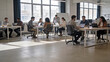 © AImageZ - Corporate team working in open space office