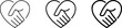 © Ajimul - Handshake agreement friendly partnership deal, corporate trust contract thin outline icon. Minimalist line symbol heart shape made from two shaking hands. Vector isolated pictogram for web and app.