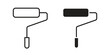 © No - Paint roller icon. filled flat sign for mobile concept. glyph and line symbols