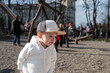 © phpetrunina14 - Toddler in white hoodie at playground on sunny day Portrait