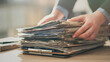 © sebra - Working on documents and files in the office