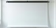 © antishock - White projection screen mounted on wall. Simple setup, clean presentation space. Minimalist design, ideal for home theater.