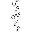 © tinybrushcreations - A minimalist vector graphic illustration of a series of descending bubbles in a vertical line
