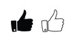 © Global - Positive thumbs up icons set Vector