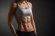 © ckybe - Studio shot of a toned waist promoting fitness and health.