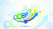 © angga - Creative Light Bulb with Gears and Arrow.