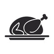 © Design Shop - Roast chicken black icon. Roast chicken logo. Vector