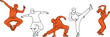 © Creative design - Modern urban street dance character set featuring hip hop dancers in energetic poses isolated on white background for creative projects.