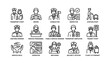 © Cali6ro - Transportation roles icons: diverse professions in public transit services