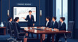 © Puji - Business Meeting Presentation with Manager Leading Discussion.