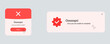 © Nurex-Vectors - Oops error message popup with red check mark and cross on white background with close button . Failure notifications with close button for website and app interface.