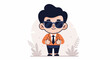 © harperfelixi - Cartoon man in orange jacket, blue tie, and sunglasses, hands up