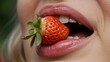 © Amelia - fresh strawberry bite sensual healthy fruit closeup