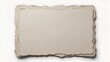 © PAVEL - Rough handmade paper texture isolated PNG, natural off-white cardstock with deckle edges for graphic design and creative projects.