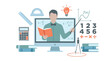 © StockStudio - Online Mathematics Education Concept with Teacher and Various Learning Tools