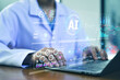 © Suriyo - Doctor Using Digital AI Interface for Medical Data and Patient Health Monitoring