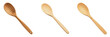 © bearbyy - Set and collection of wooden kitchen cooking spoons isolated on white transparent png background