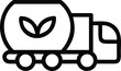 ©  Design_ mn - Green tanker truck transporting organic liquids for eco friendly agricultural distribution