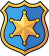 © Asril - Police Badge Star Icon – Law Enforcement Symbol