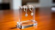 © Tebuu - Elegant Diamond Earrings on Display - A Timeless Jewelry Piece.