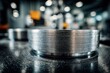 © NovaVision - Close-up of precisely machined metal cylinder with textured surface in industrial setting