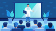 © zihad - Professional medical speaker lecturing at scientific symposium auditorium.eps