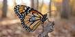 © ismail - Closeup view of a detailed monarch butterfly with a small camera attached to its wing