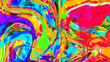 © Muhammadferi - Dynamic chaotic psychedelic background featuring intense layered colors and complex fluid waves for energetic modern abstract digital art visuals