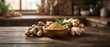 © BIZTECHART - Exploring the health benefits of ginger root and powder rustic kitchen food photography natural setting close-up wellness and nutrition insights