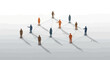 © andi - Connected people forming a network, teamwork and business relationships concept