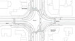 © Box - Road Intersection Map Design Blueprint.