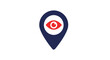 © dandi - Navigation location pin with eye.