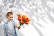 © BillionPhotos.com - Happy child hold flowers. Mothers day