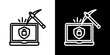 © Risa - Brute Force Icon Set Vector Collection Isolated In Black And White