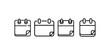 © MstPoliAkther - Four calendar icons showing different styles of date tracking and scheduling for planning and organization concepts in business and life