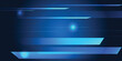 © MdRoni - Futuristic Blue Technology Background with Glowing Light Lines and Diagonal Shapes, Abstract Digital Motion, Speed, and Modern Tech Graphic Design