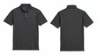 © jendralbiribiri - Dark gray polo shirt mockup showcasing front and back views, ideal for apparel design and branding on white background