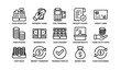 © Cali6ro - Retail icons set: cash register, payment, pos, credit card, cashier booth
